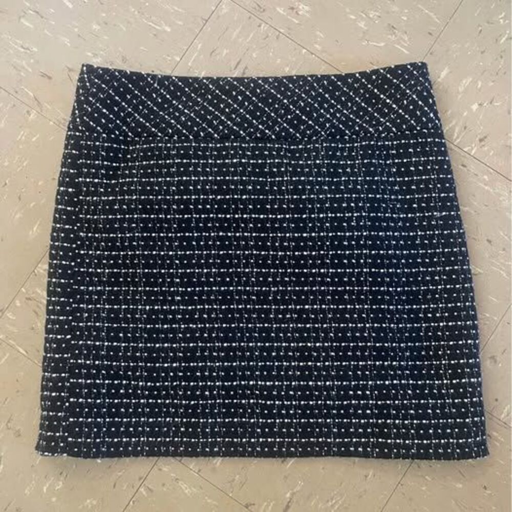 Ann Taylor Loft Tweed Striped Pencil Mini Skirt Size 2 Academia Career Corporate